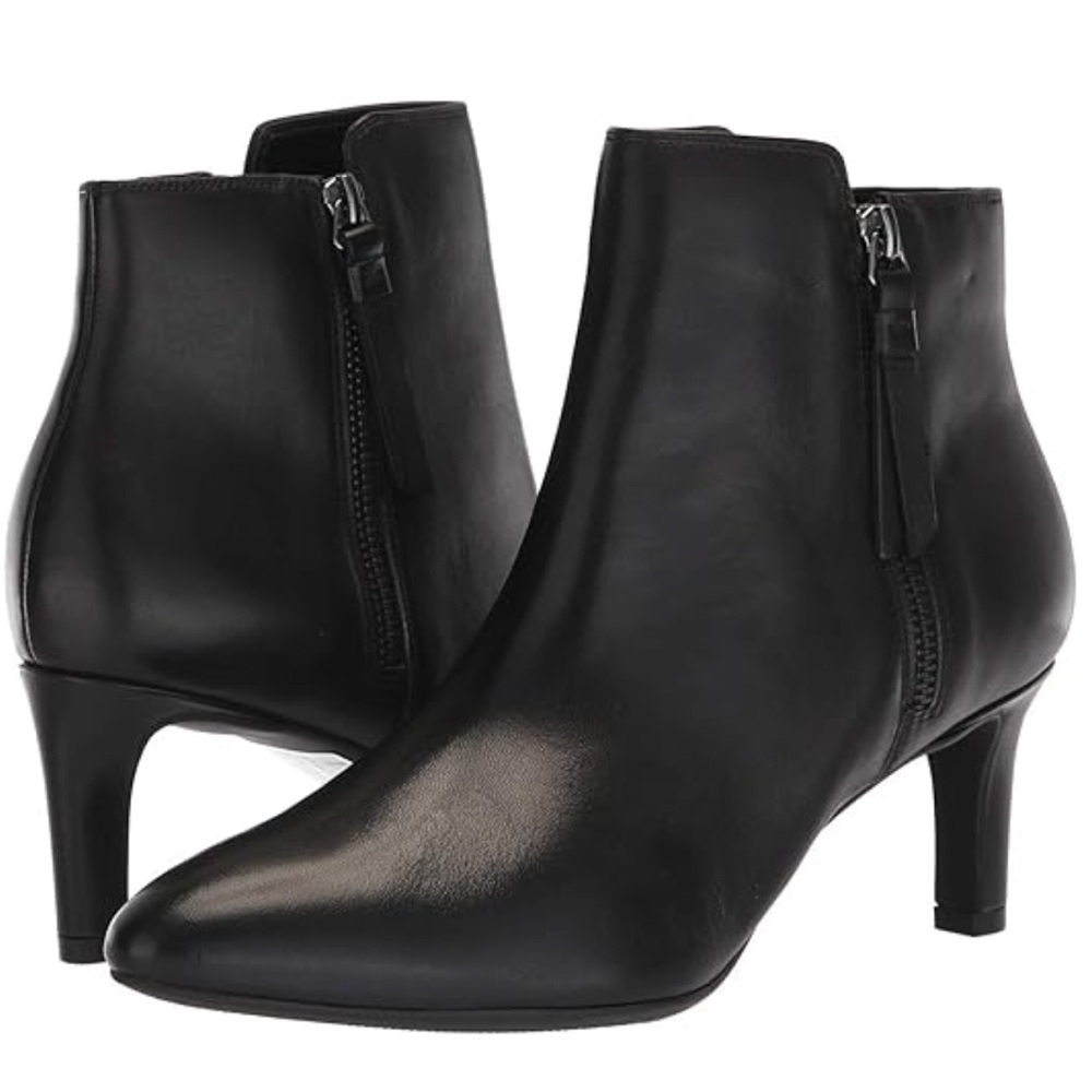 Clarks Calla Blossom Leather Ankle Boots 8.5